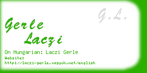 gerle laczi business card